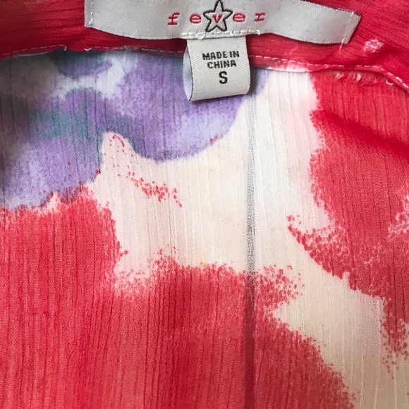 Fever Floral Watercolor Sleeveless Collared Shirt - Picture 3 of 6